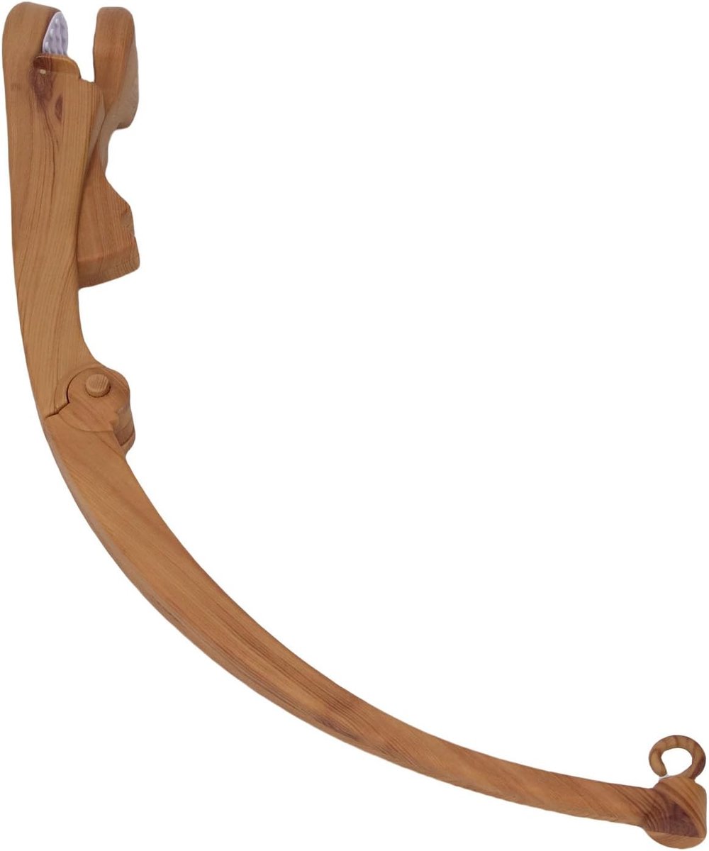 Babyledikant Mobiel Arm - Muziekdoos Houder - Babykamer Decoratie - Houtnerf Afwerking - 54 cm - Houtkleur