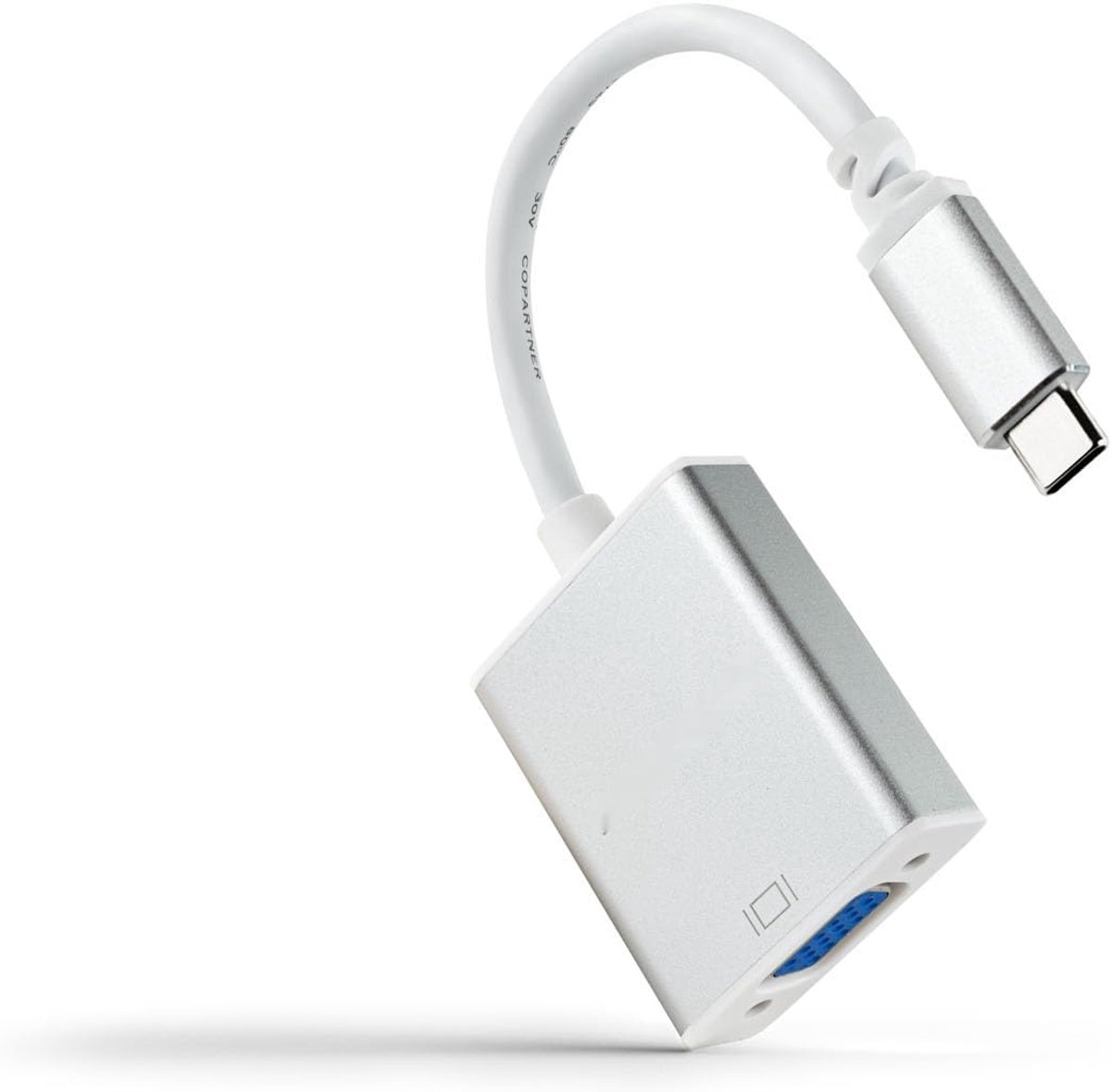 USB-C naar VGA - Adapter Kabel - Scherm Aansluiten - Aluminium Behuizing - 10cm Kabellengte