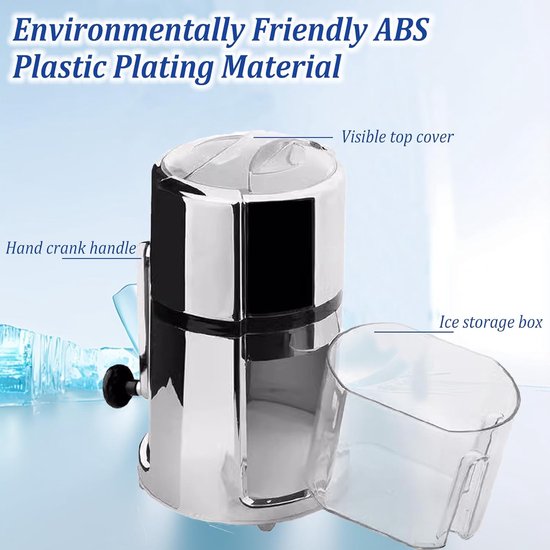 Handmatige IJsbreker - Crushed Ice Maker - Cocktails Maken - Roestvrij Staal - 1.1 Liter — afbeelding 3