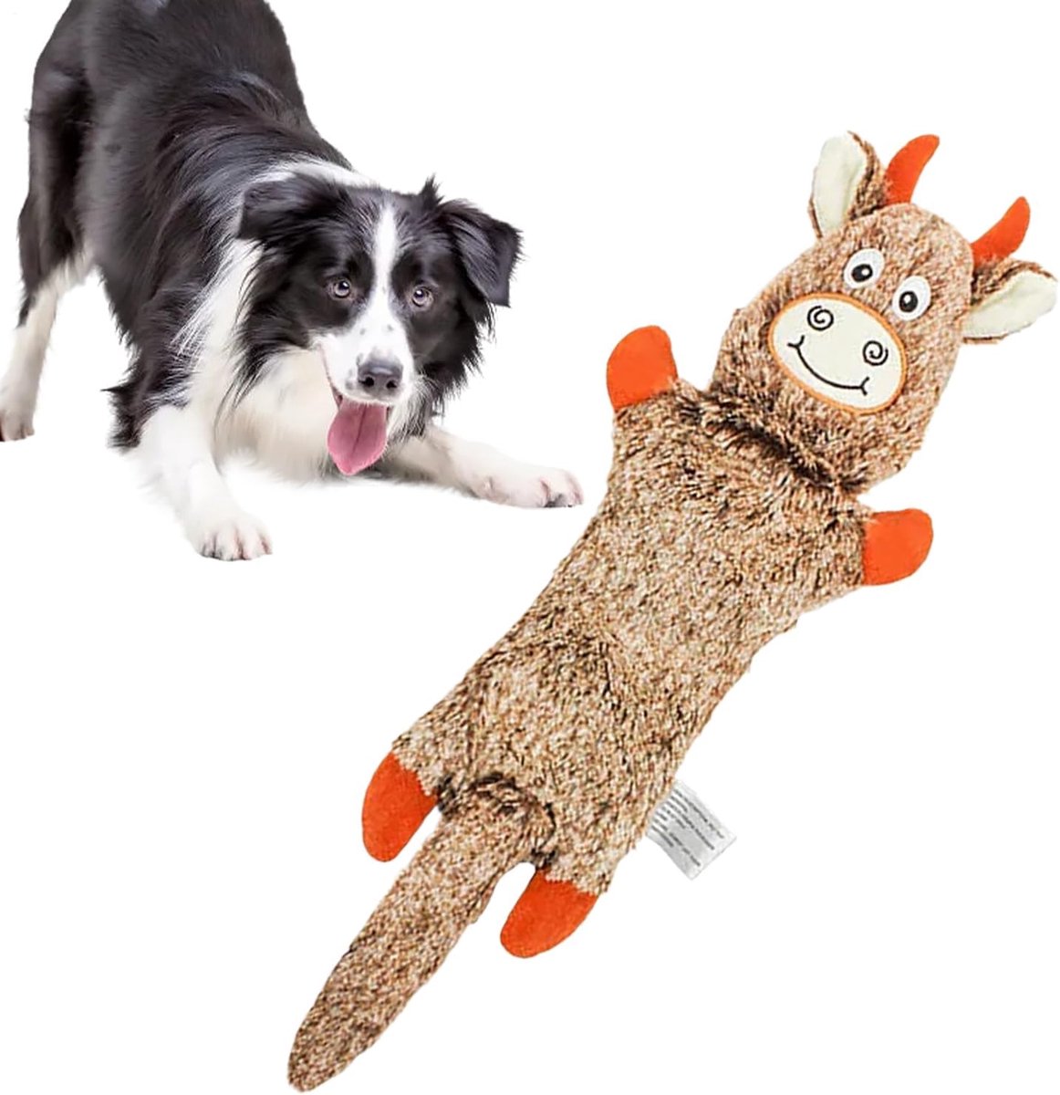 Hond Kauwspeelgoed - Piepspeelgoed Puppy - Tandverzorging Training - Duurzaam Robuust Ontwerp - 15x6x1 cm - Ossen