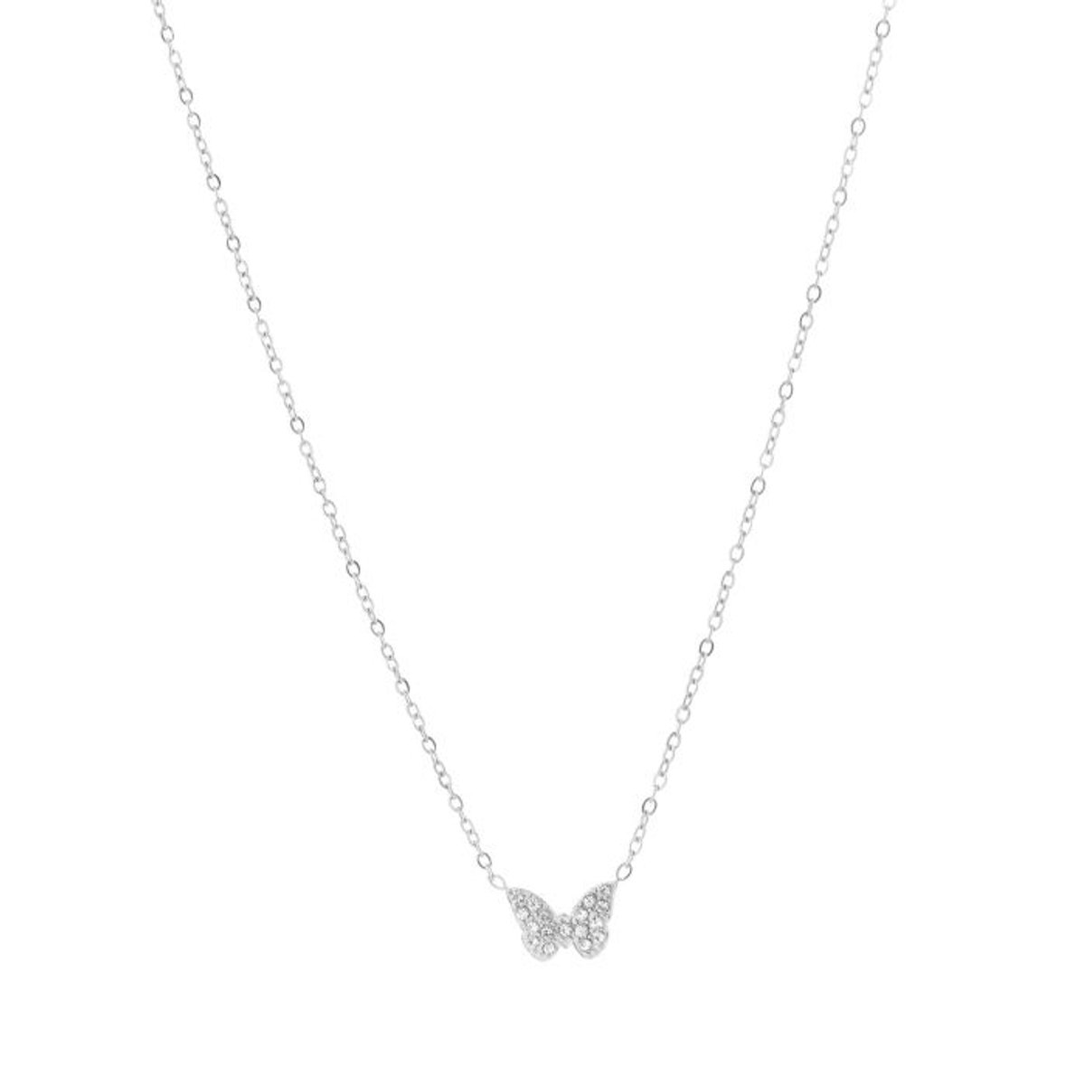 Ketting vlinder- Zilver