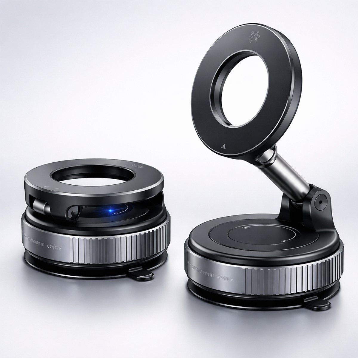 Magnetische autotelefoonhouder met vacuümzuignap – 360° draaibaar & inklapbaar – Geschikt voor iPhone 12 t/m 16 – Auto, fitness & dagelijks gebruik
