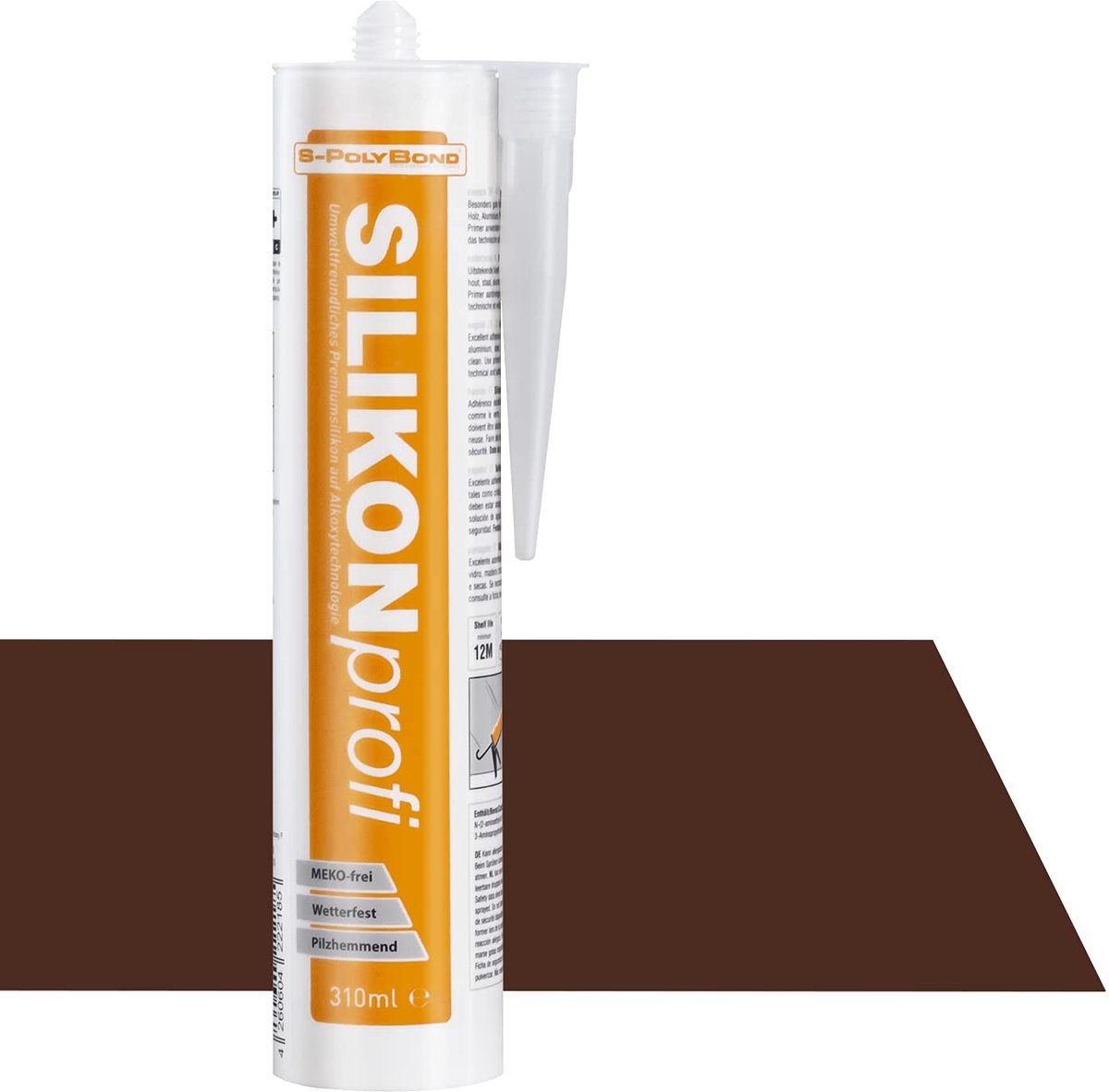 Siliconen Kit - Afdichtmiddel Kit - Sanitair Keuken - MEKO Vrij - 310 ml - Mahoniebruin
