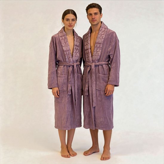 Capuchon paars unisex - badstof katoen - unisex