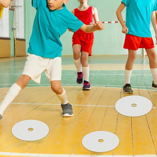 Sport Pylonen - Oefenmarkeringen Veld - Sport Training - Opvallende Kleuren - 15 Centimeter - Wit — afbeelding 5