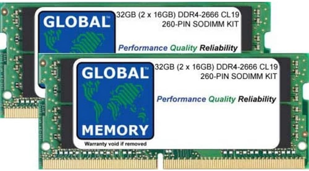 Geheugen RAM Kit - Werkgeheugen Uitbreiding - Snellere Computer - 2x16GB DDR4 - 2666MHz