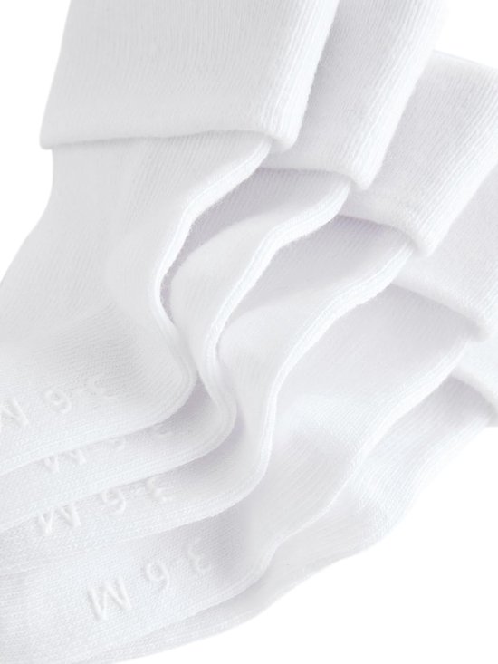 Babysokken Omslag - Zachte Sokjes - Pasgeboren Comfort - Geborduurde Details - 5 Paar - Wit — afbeelding 2