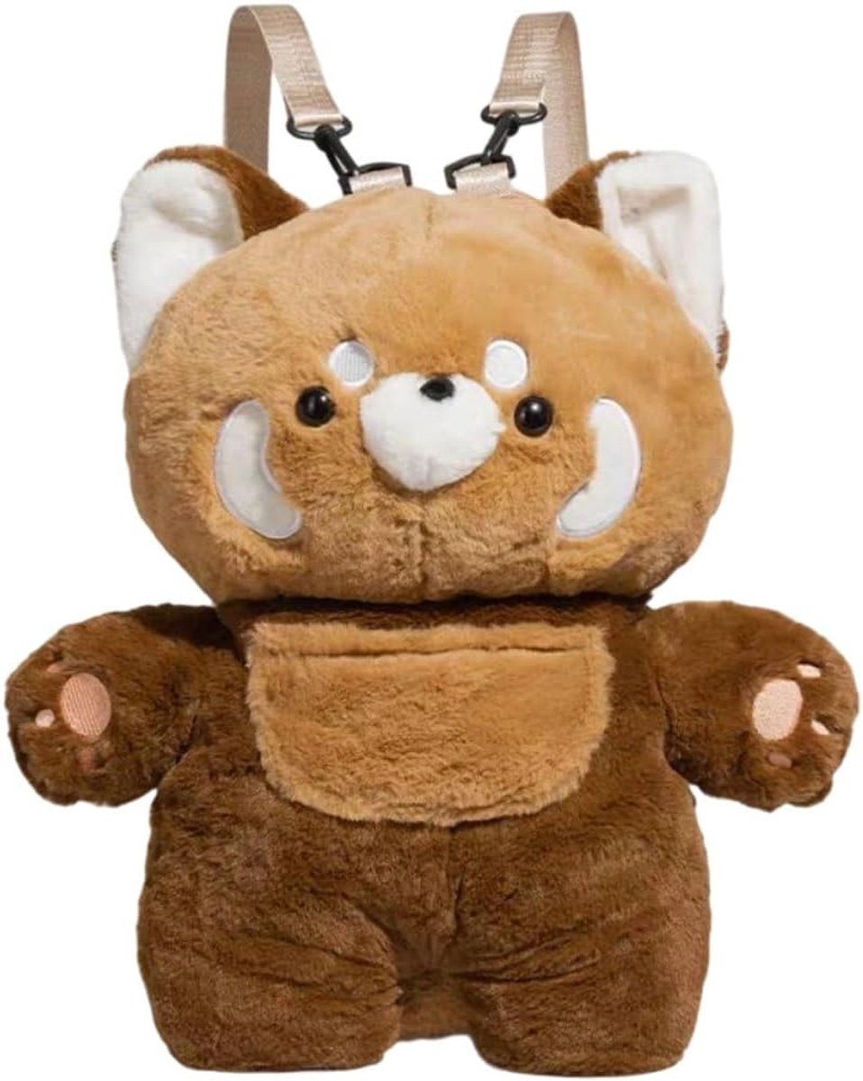 Pluche Panda Rugzak - Schattige Dieren Tas - Dagelijks Gebruik - Zachte Pluche Materiaal - 45 x 34 cm - Bruin