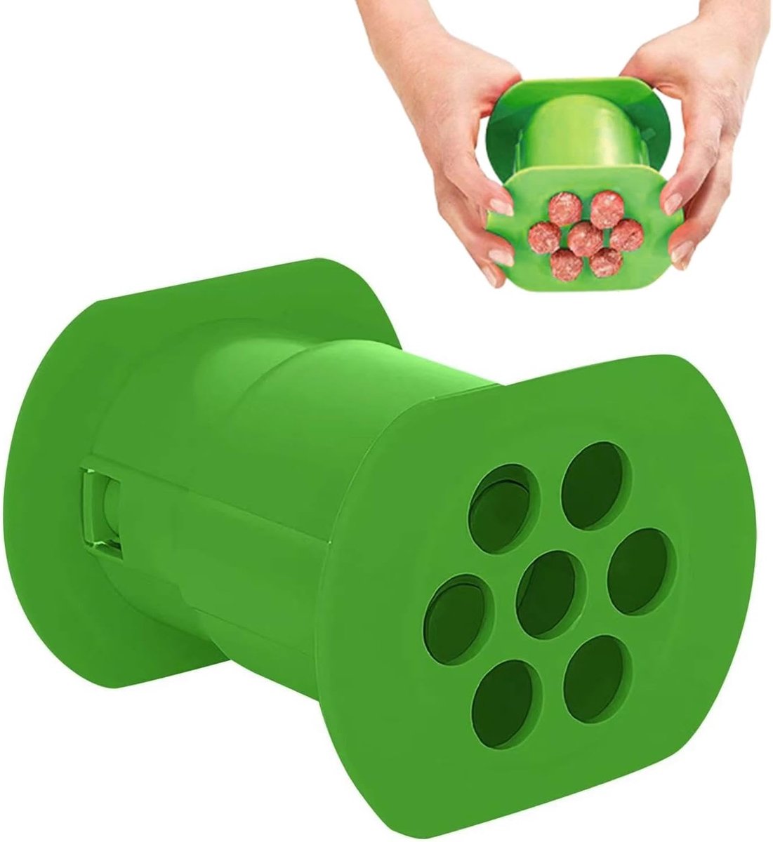 Vleesstrippers - Worstmaker Pers - Hamburger Kroketten - Niet-klevend Ontwerp - 13cm Diameter - Groen