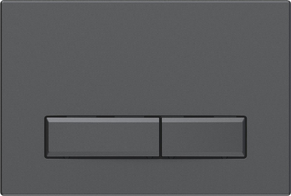 Profielenloods - Bedieningspaneel - Gunmetal - Passend op Geberit up 300 up320 up720 - Rechthoek