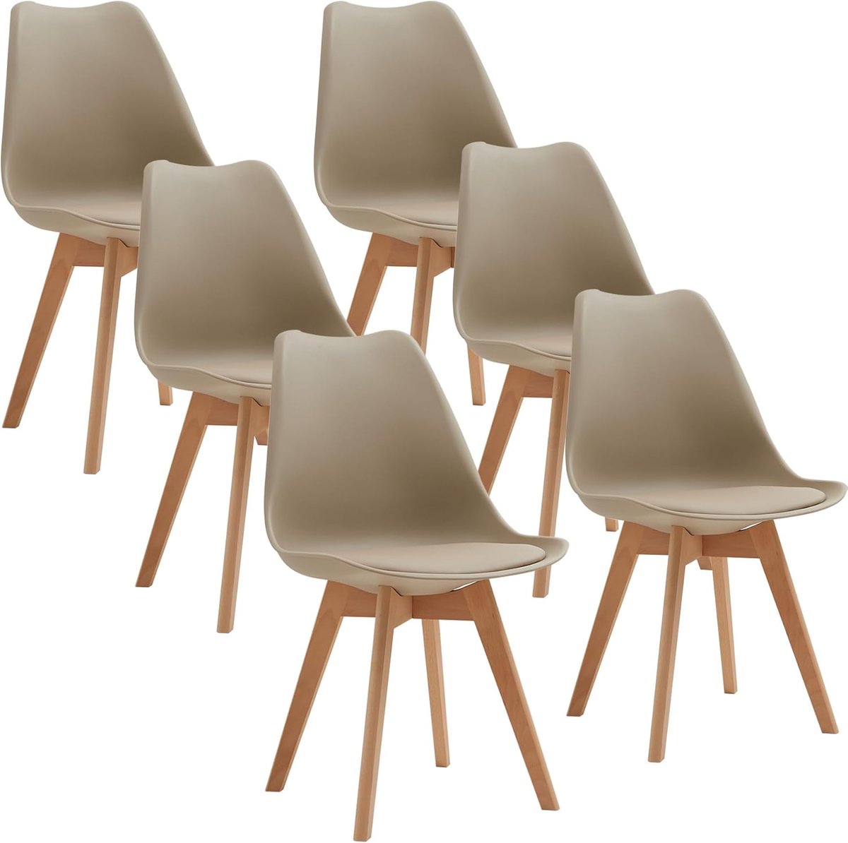 Eetkamerstoelen Set - Stoelen Set - Eettafel Gebruik - Beukenhouten Poten - 42x49x83 cm -