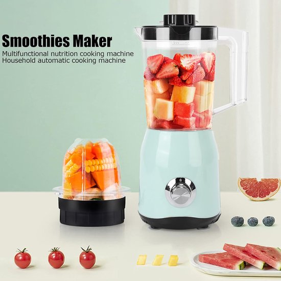 Krachtige Blender - Keukenmachine Foodprocessor - Smoothies Maken - 1500 Watt Vermogen - 15 Liter Kan - Rood — afbeelding 2