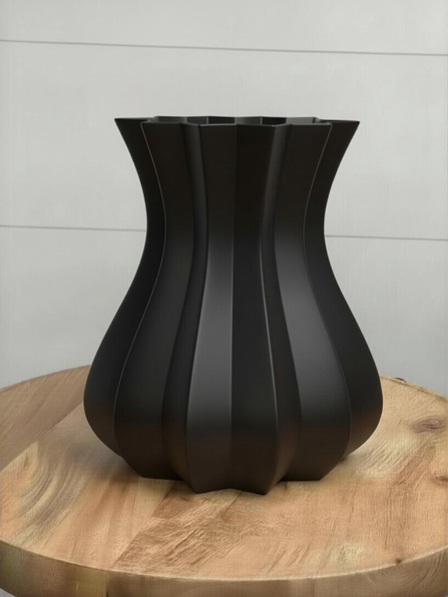 Van & Van Home Infinite Ocean Vaas 230mm Zwart