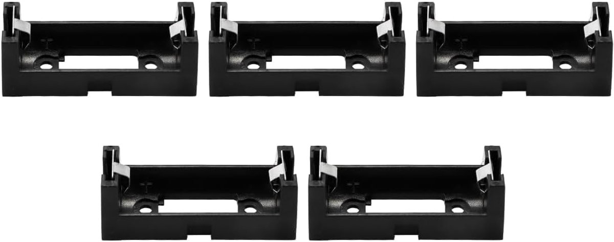 Batterijhouders CR123A - 5 Stuks Houder - PCB Circuit - 2-Pins Connector - 43 cm - Zwart