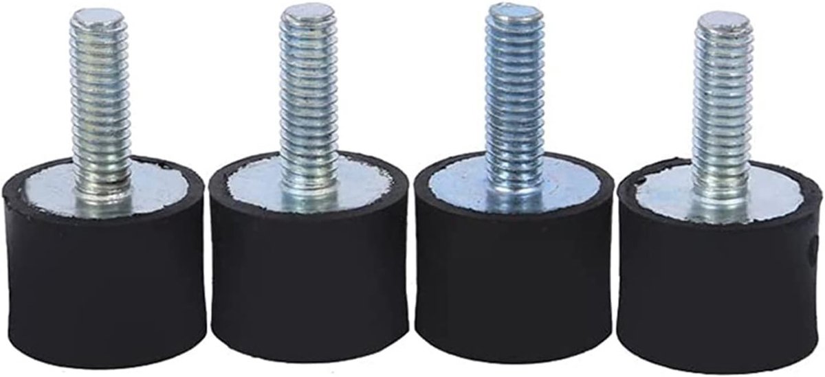 Rubberen Noppen - Demper Steunen - Trillingsisolatie - Duurzame Verbinding - M8 30x30mm