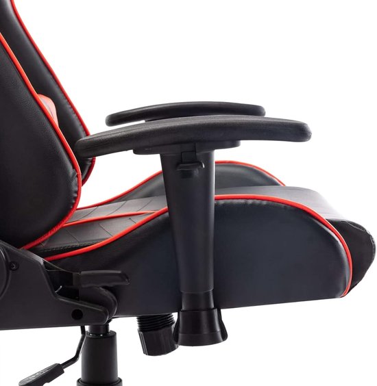 vidaXL Gaming chair faux leather black and red van VidaXL — afbeelding 4