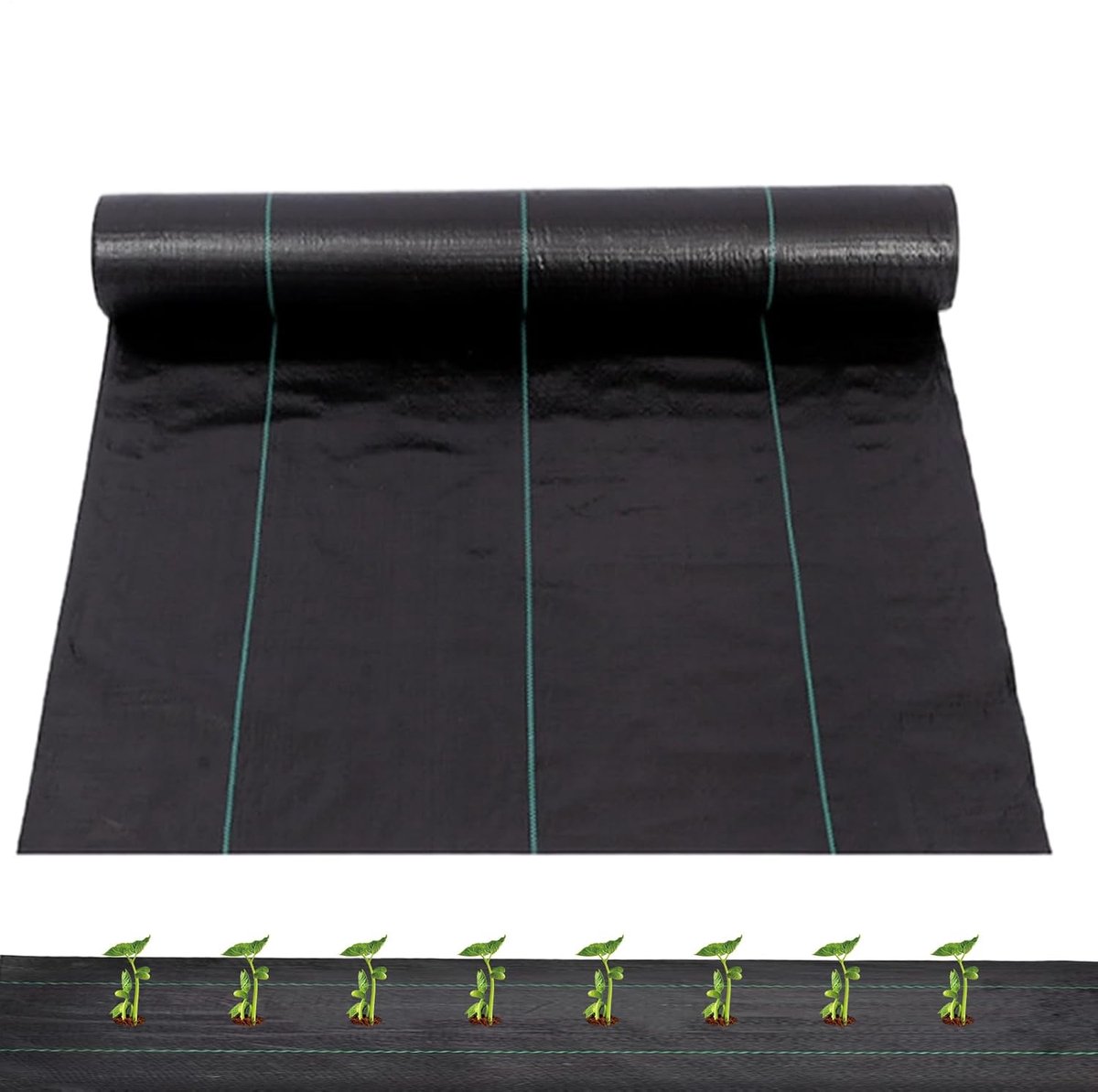 Onkruidbestrijdingsmat - Bodembedekker Weefsel - Tuin Onderhoud - Hoge Treksterkte - 50 x 5000 cm - Zwart