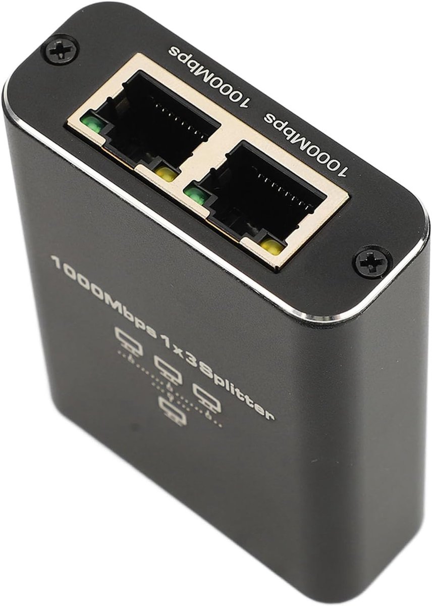 Ethernet Splitter - RJ45 Verdeler - Netwerk Uitbreiding - USB Aangedreven - 1000 Mbps Snelheid