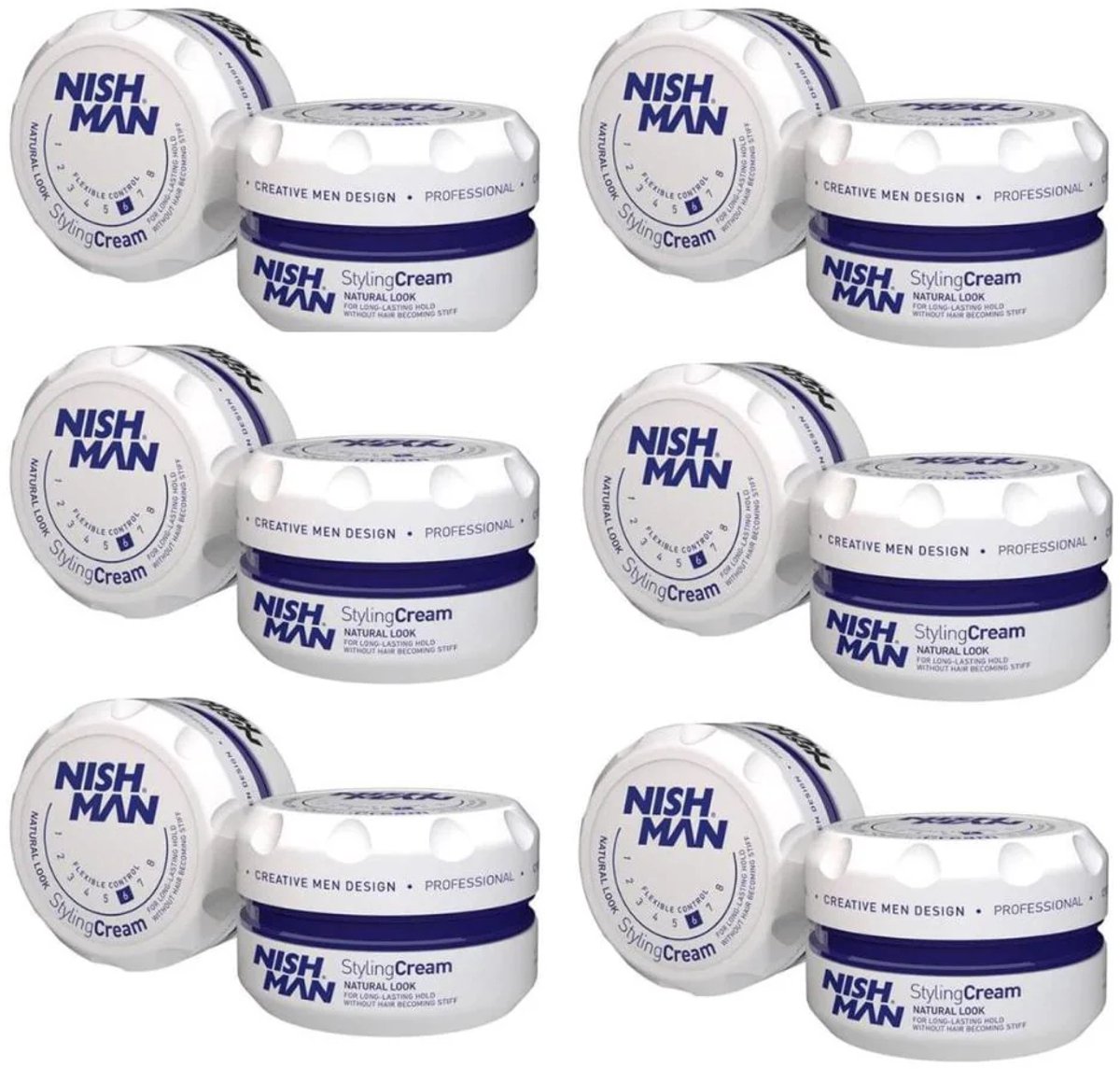 Nishman - Hair Styling Cream -Natural Look - Flexible Control 6 - 150 ml