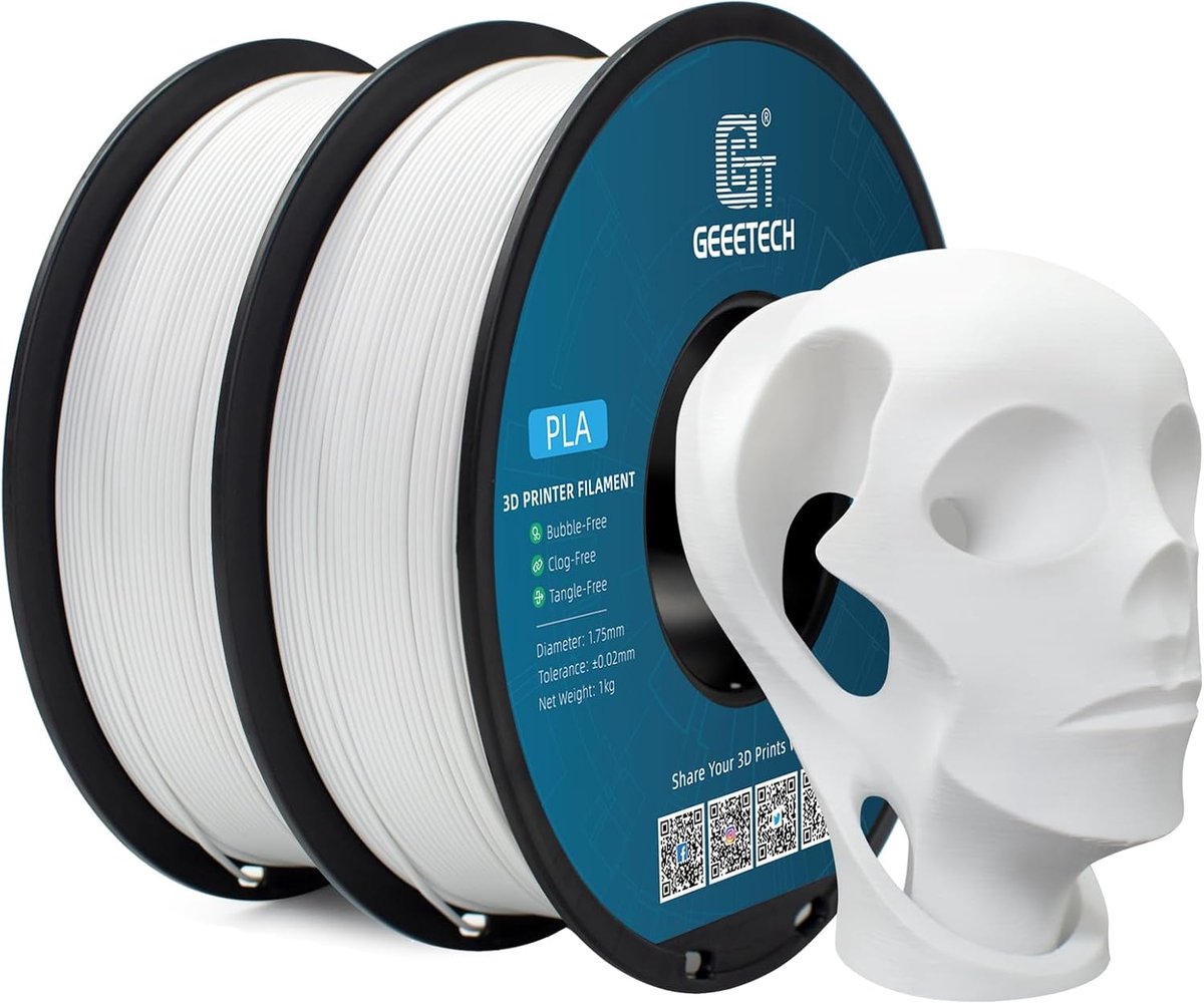 3D Printer Filament - PLA Spoelen - Modelbouw Printen - Zijdeachtige Glans - 1.75 mm - Wit