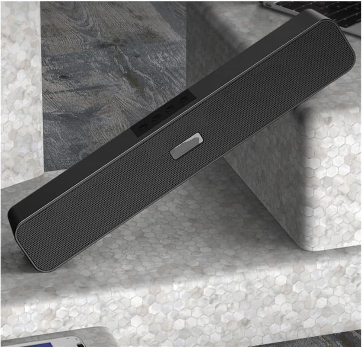 Draadloze Geluidsbalk - Desktop Speaker - Media Streaming - Ingebouwde Batterij - 38cm Breed
