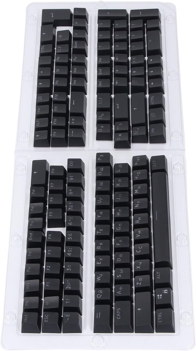 Keycap Set - Toetsenbord Covers - Mechanisch Toetsenbord - Matte Afwerking - 132 Toetsen - Zwart