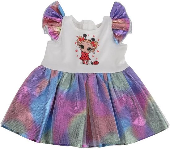 Poppenkleding Set - Accessoires voor poppen - Poppen aankleden - Glitter regenboog design - 457 cm poppen - Regenboog — afbeelding 2