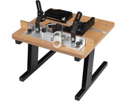 Freestafel Bovenfrees - Houtbewerking Tafel - Precisie Frezen - Verstelbare Hoek - 43x40 cm - Zwart