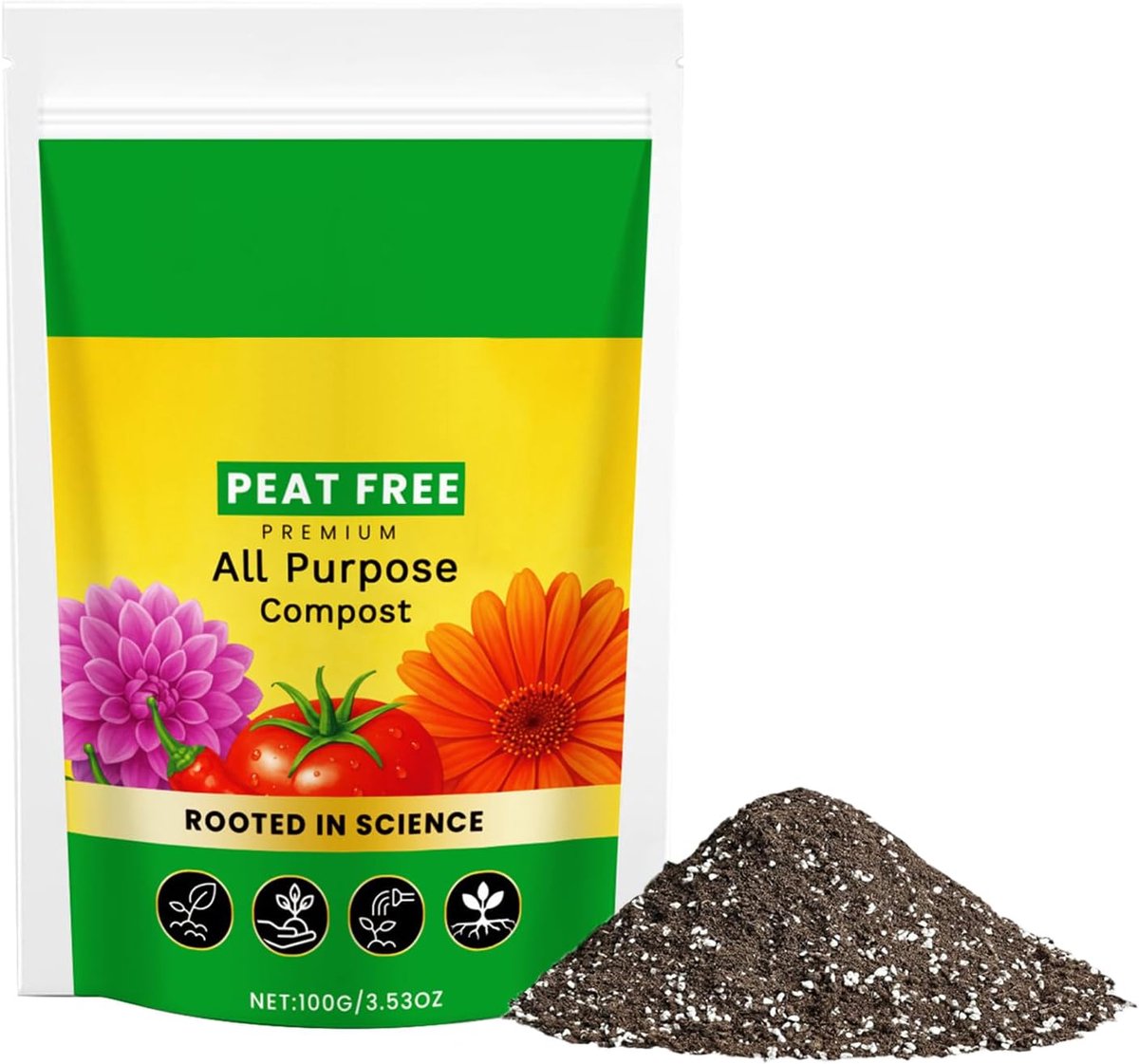 Potgrond Mix - Bodem Verrijker - Planten Verzorgen - Organische Stoffen - 100 gram