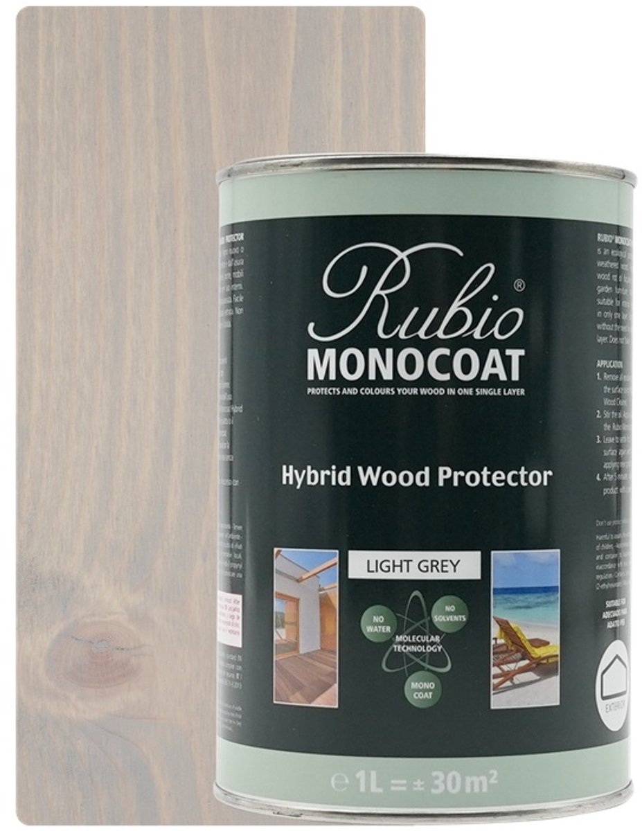 Rubio Monocoat Hybrid Wood Protector Light Grey 1L 132542