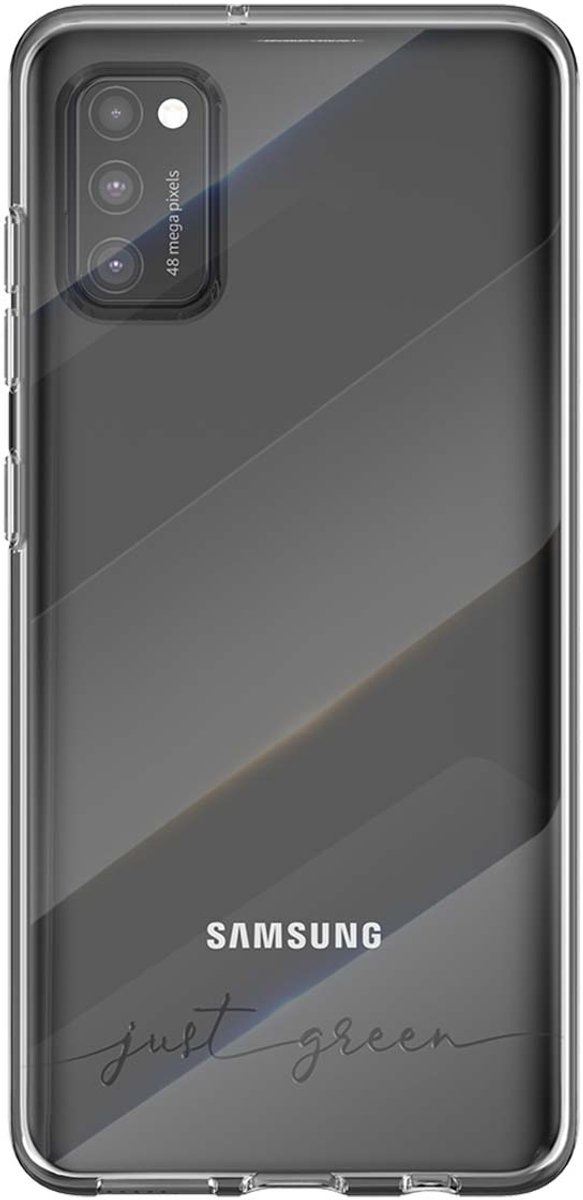 JUST GREEN, Hoesje geschikt voor Galaxy A41 - Flexibel TPU Infinia Series, Transparant
