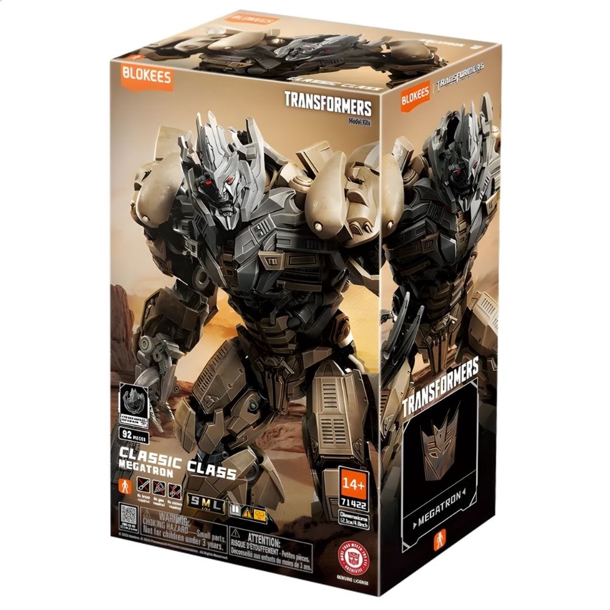 Blokees CC22 Megatron Transformers Modelbouw | Speelgoed bouwpakketten voor volwassenen en kinderen | Model kit japanse robot anime manga action figure box