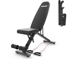 VirtuFit Fitnessbank FB100 - Opvouwbaar - Verstelbaar in 7 trainingsposities - Inclusief 3 weerstandskabels - Max 200 kg - Full-body workout