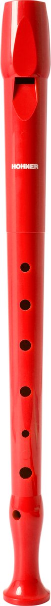 HOHNER blokfluit, Melody Line, Duitse vingerzetting, eendelig, kunststof, rood.