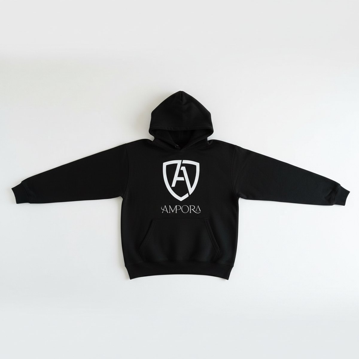 AMPORA Premium Unisex Hoodie - Zwart - 100% Katoen & Soft Fleece - De Ultieme Gym Essential