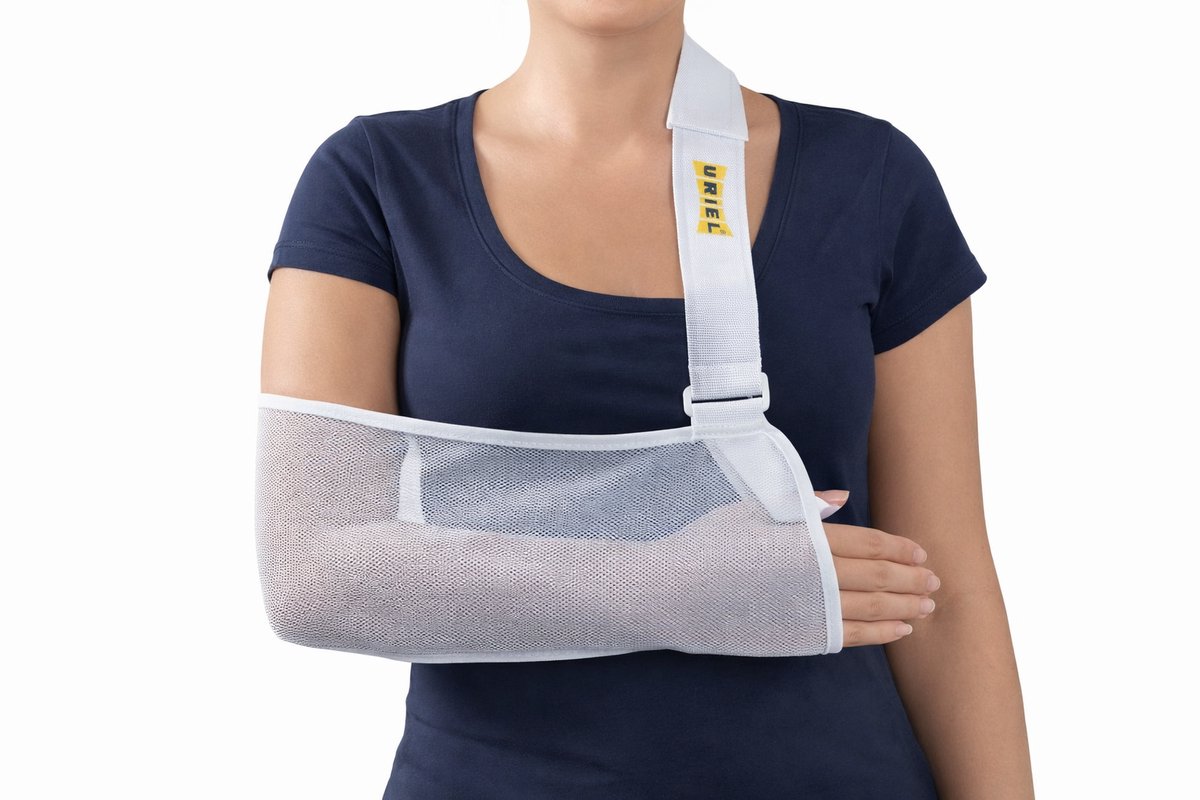 Uriel - Mitella – Armsling voor Schouder & Arm – Verstelbare Schouderbrace bij Blessure of Operatie – Ademend & Comfortabel – Links & Rechts Draagbaar - Maat M