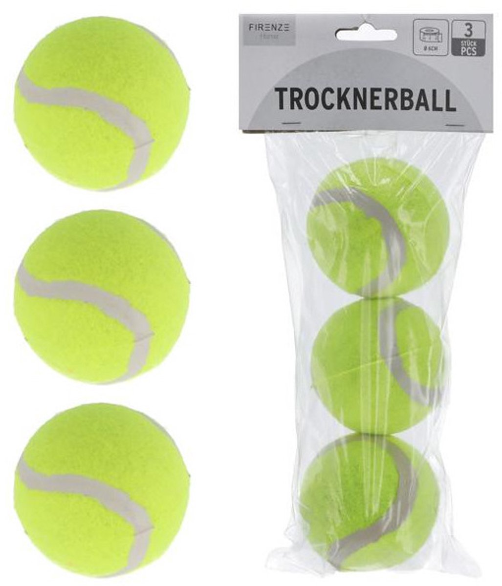 Cepewa drogerballen/wasbollen - 6x stuks - tennisballen - voor zachte/kreukvrije was