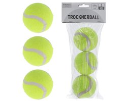 Cepewa drogerballen/wasbollen - 6x stuks - tennisballen - voor zachte/kreukvrije was