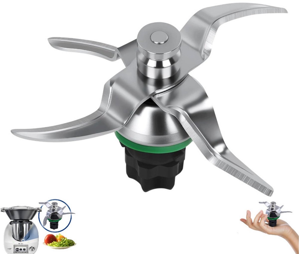 Vervangend mes voor keukenmachine - reserveonderdelen en vervangende accessoires - Zilver - Universele messenset voor TM5/TM6 - Universele messenset voor TM5/TM6 - Vervangende mengbladen voor het TM5/TM6 keukenmixmes