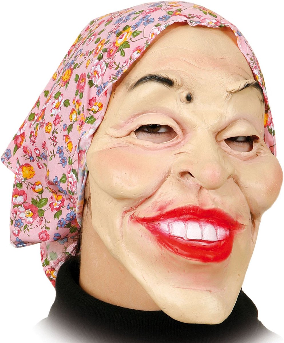 Masker oude vrouw met doek