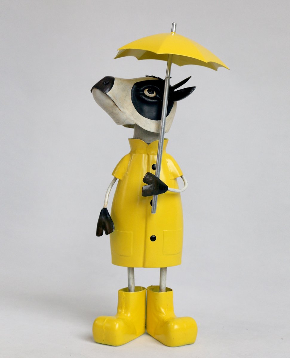 Muntel® Decoratiefiguur - Koe Berta - Metaal - Decoratie - 14,5 x 14,5 x 41 cm