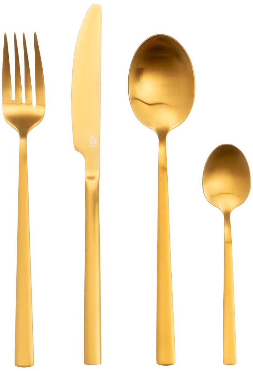 Bo-Camp - Industrial - Bestekset - Fairbanks - 16-Delig - 4 Personen - Goud