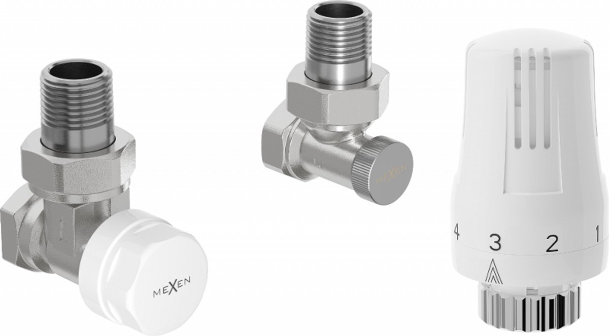Mexen G01 thermostatische hoekset, nikkel - W913-012-918-01