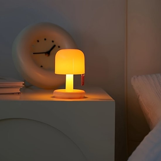 Mini nachtlampje Geschikt voor naast het bed, tafellamp met zonsondergangkleurverloop, draagbare campinglamp, decoratieve bureaulamp met zacht licht van Merkloos — afbeelding 4