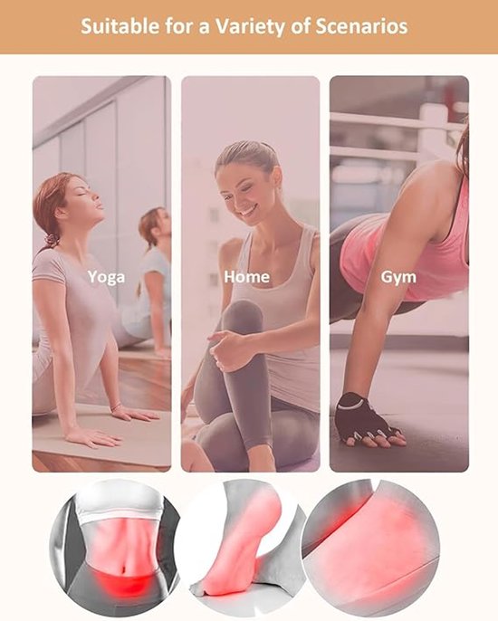4 Paar - Sokken - Antislip Katoenen Sokken - Yoga Sokken - Pilatessokken - sokken dames - sportsokken - yoga sokken antislip dames - ademende katoenen sokken - balletsokken - voor yogapaal, Pilates, dans van Merkloos — afbeelding 4