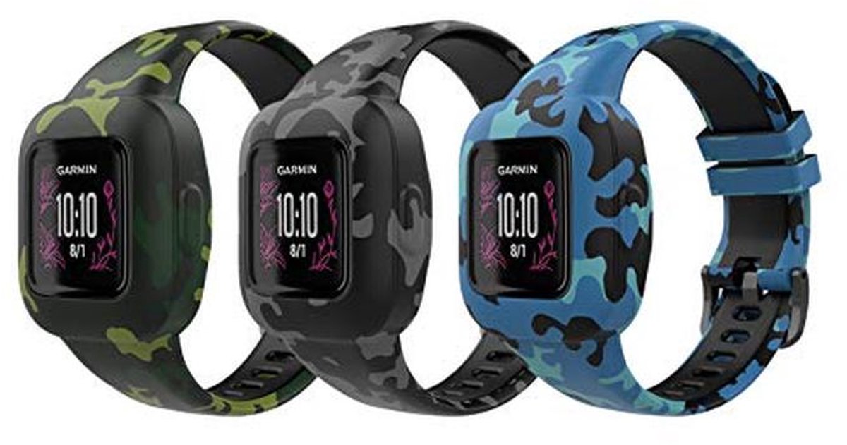 3PACK Silicone Armbanden voor Vivofit JR - Verstelbare Vervangende Polsbanden met Print