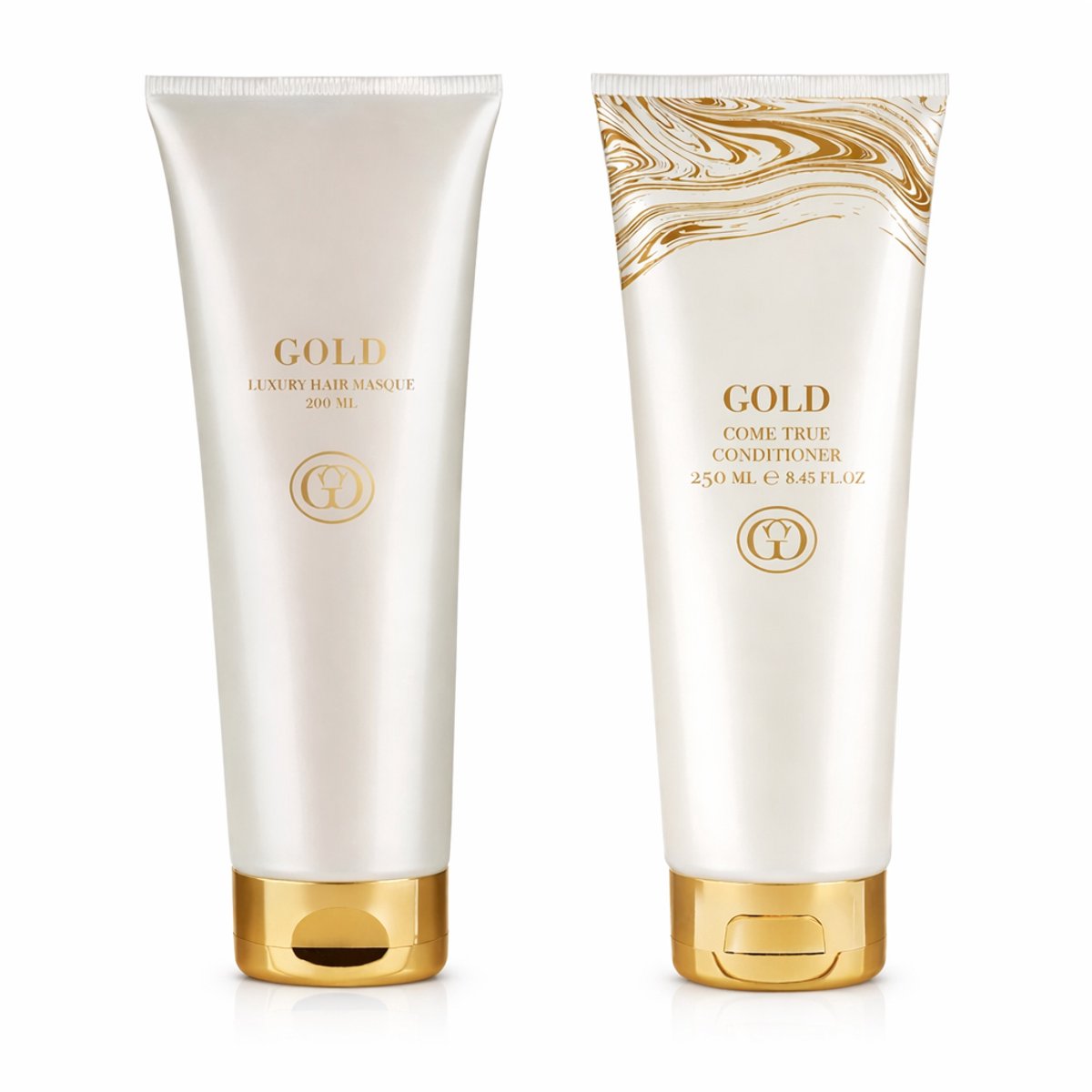 Gold Luxury Hair Care Set – Come True Conditioner 250 ml & Hair Masque 200 ml – Sulfaatvrij – Salonkwaliteit – Intense Glans & Herstel