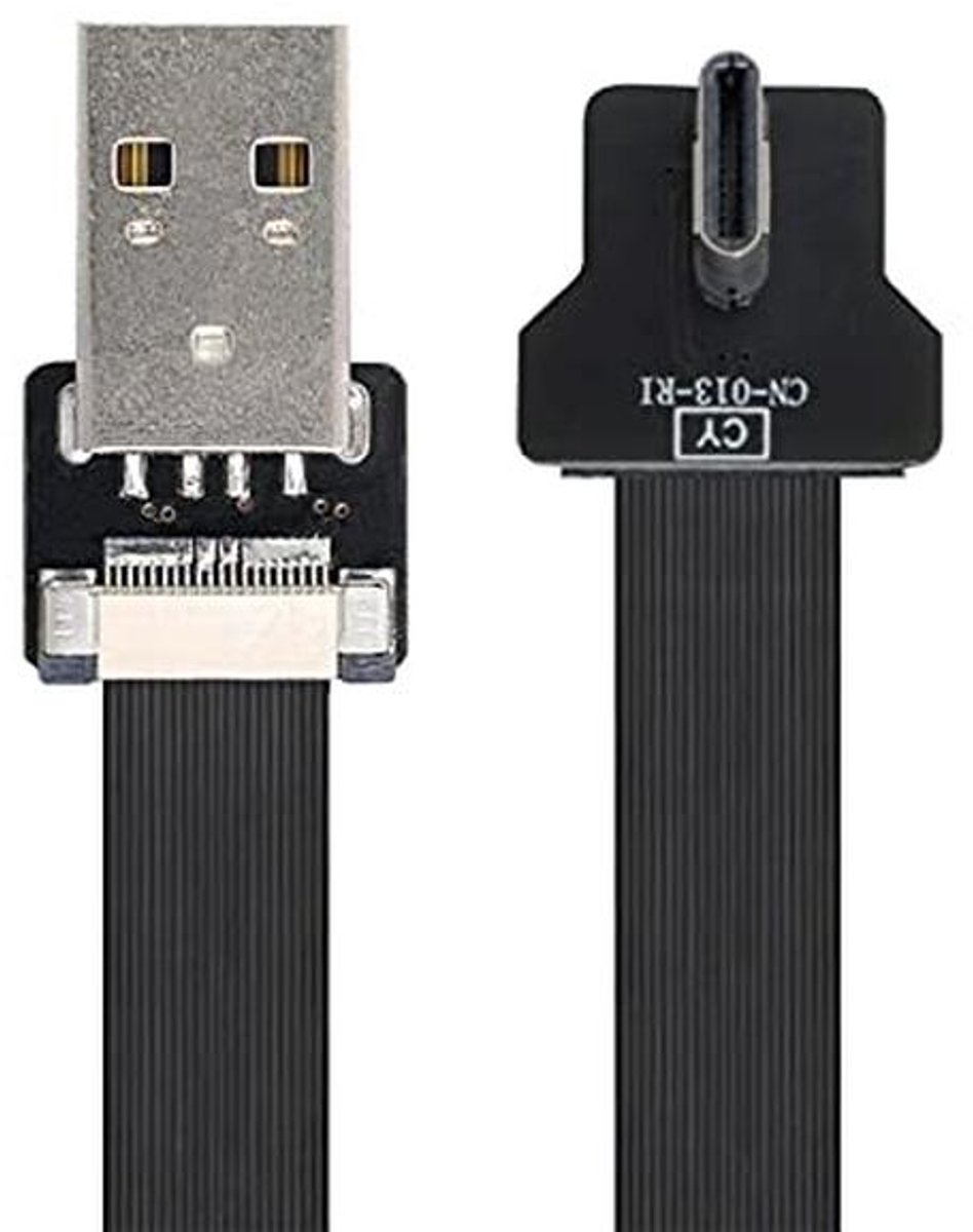 Haakse USB 2.0 Type-A naar USB-C Kabel voor Dataoverdracht - 20cm