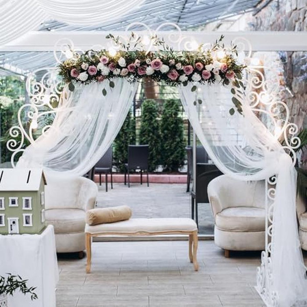 Organza Tafelloper 1,5 m x 2 m - Witte Decoratie voor Bruiloften en Feesten