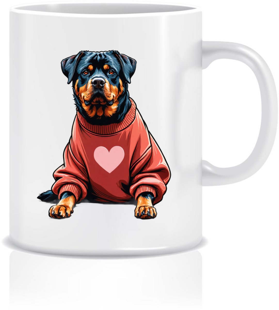 Prachtige Rottweiler in Sweater Mok - Perfect geschenk voor hondenliefhebbers